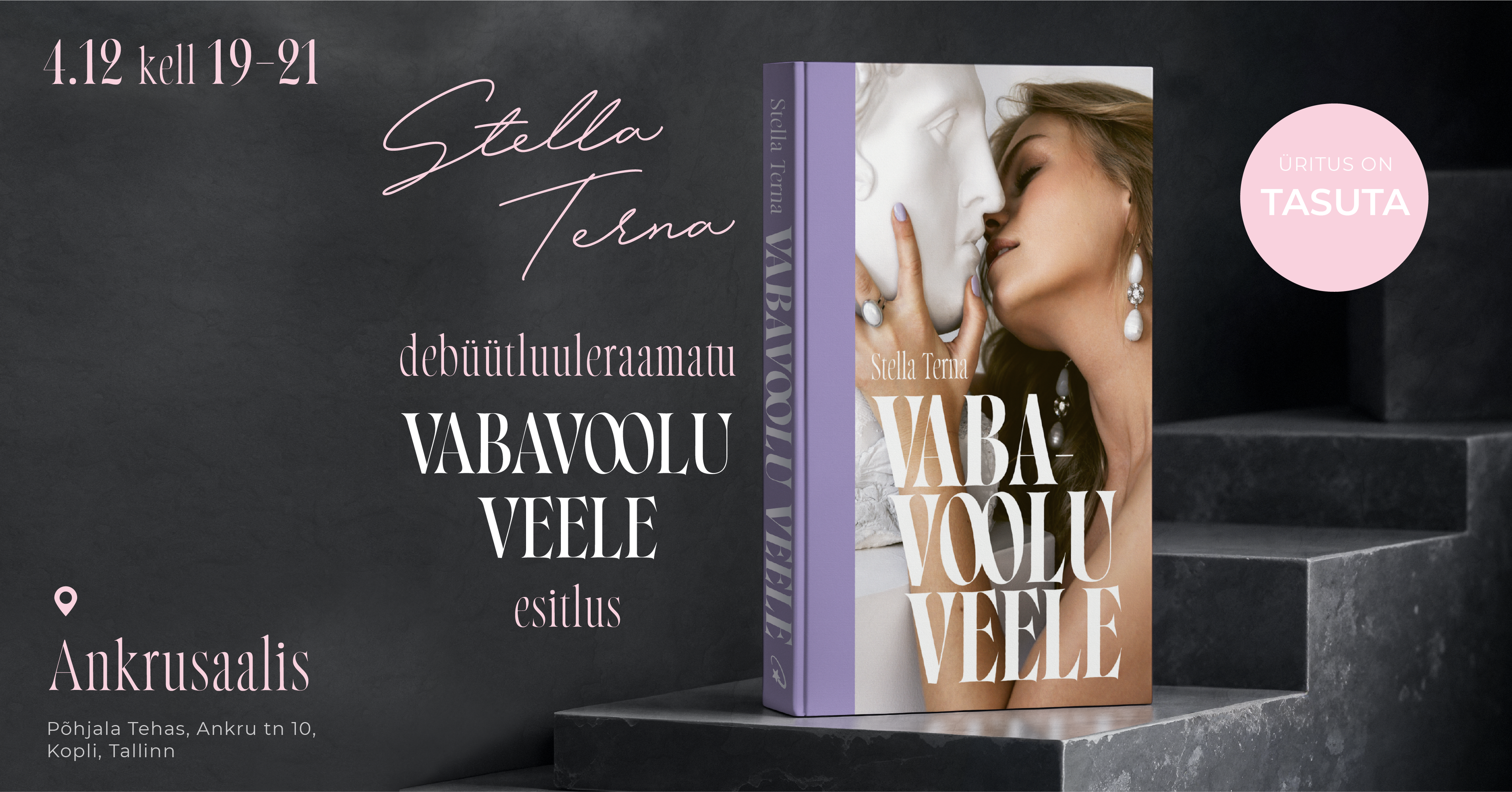 Stella Terna luuleraamatu "Vabavoolu veele" esitlus Tallinnas